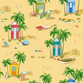 foto of hut  - Background with beach huts - JPG 
