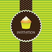 image of food  - cupcake invitation background 07 - JPG 