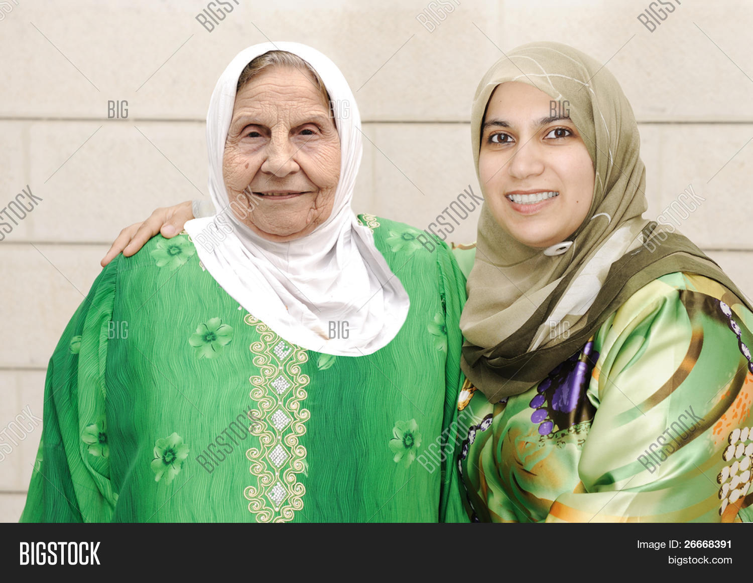 Muslim Arabic Grandmother Daughter Image & Photo Bigstock