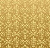 pic of drapery  - Seamless wallpaper background floral vintage gold vector - JPG 