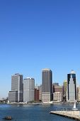 picture of blue sky  - lower Manhattan Skyline - JPG 