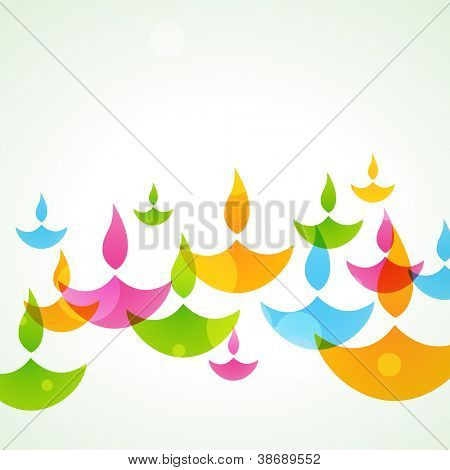 Picture or Photo of Beautiful colorful stylish vector diwali background