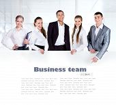 image of team  - Business team holding the clipboard with copy space for text or design - JPG 