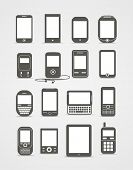foto of device  - Abstract style modern and vintage mobile gadgets - JPG 