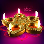 picture of religion  - Diwali Oil Lamp - JPG 