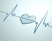 pic of medical doctors  - A medical background with a heart beat  - JPG 