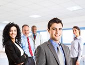 stock photo of group  - Group of smiling business people - JPG 
