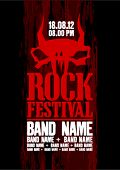 pic of sculling  - Rock festival design template with cow scull and place for text - JPG 
