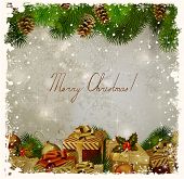 picture of holidays  - vintage Christmas greeting - JPG 