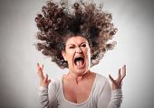 stock photo of woman  - Very angry woman - JPG 