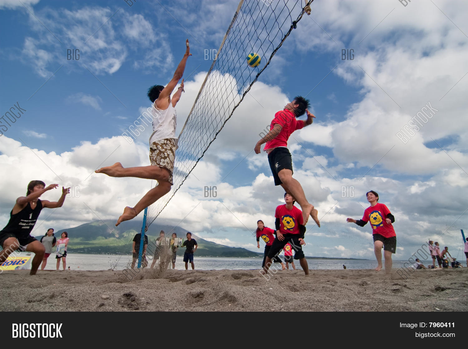Beach Volleyball spike Stock Photo & Stock Images Bigstock