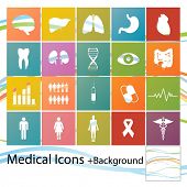 picture of medical  - Set of minimal style medical icons - JPG 