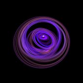 stock photo of warp  - colorful orbit warps space on dark background - JPG 