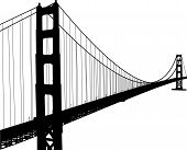 pic of bridge  - Silhouette of Golden Gate bridge in San Francisco - JPG 