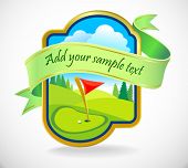 stock photo of golf  - Premium Golf Club Label - JPG 