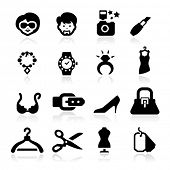 stock photo of watch  - Fashion icons set elegant series - JPG 