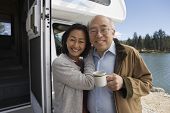 stock photo of late  - Senior Couple on Road Trip - JPG 