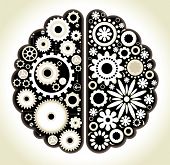 stock photo of associate  - Brain with gears - JPG 