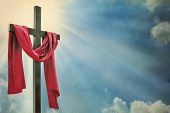 stock photo of objects  - cross against the sky - JPG 