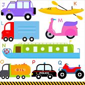 foto of transportation  - A set of cute vector A - JPG 