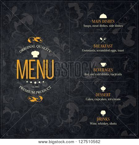 restaurant menu design vector menu brochure template for cafe menu brochure