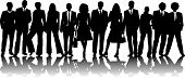 picture of group  - a large group of business people in black silhouette - JPG 