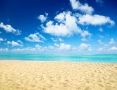 stock photo of beach  - sand of beach caribbean sea - JPG 