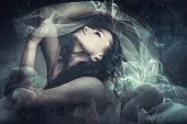 picture of woman  - fairy like fantasy woman with veil - JPG 