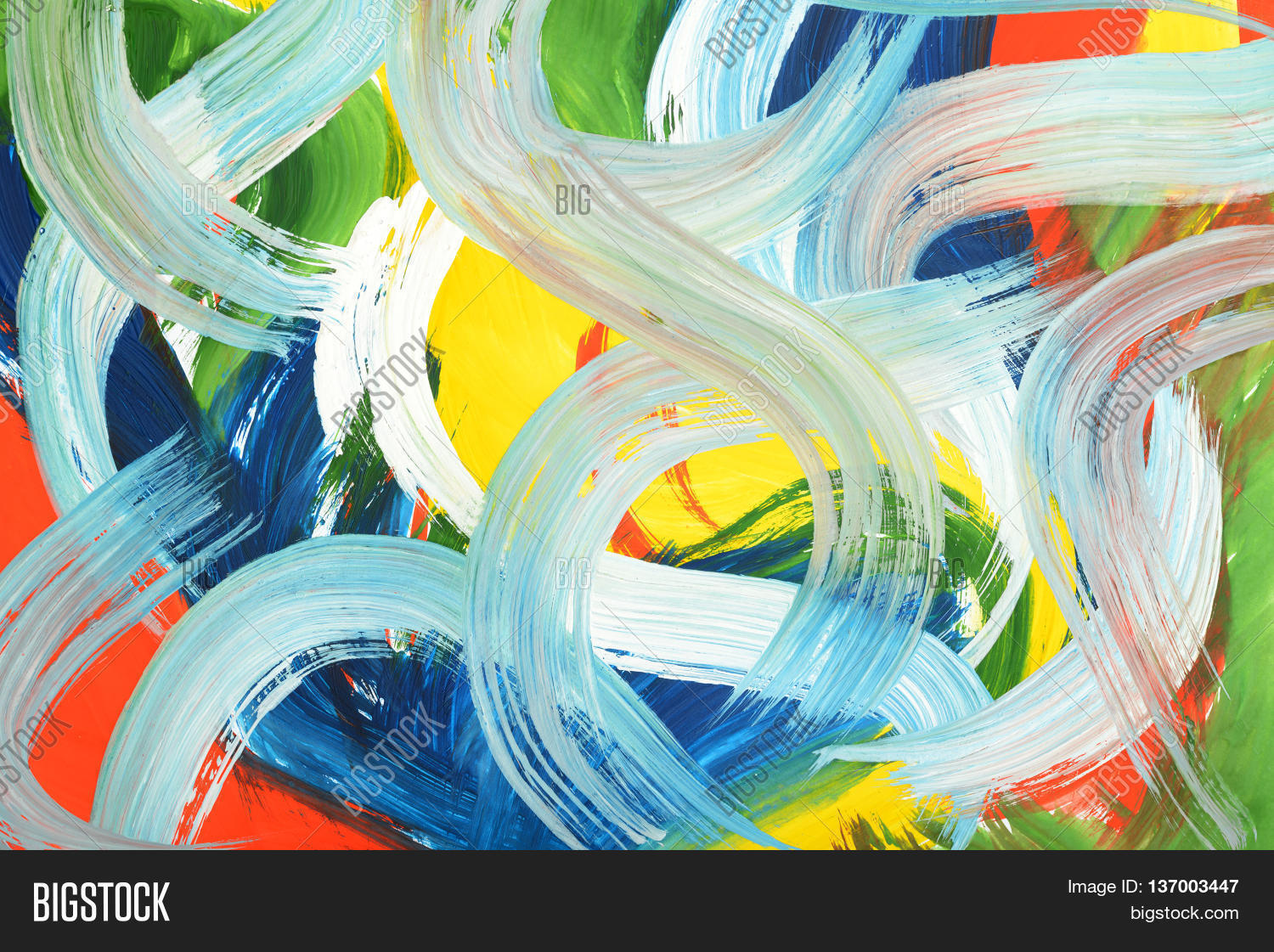 Abstract Art Gouache Painting. Image & Photo Bigstock