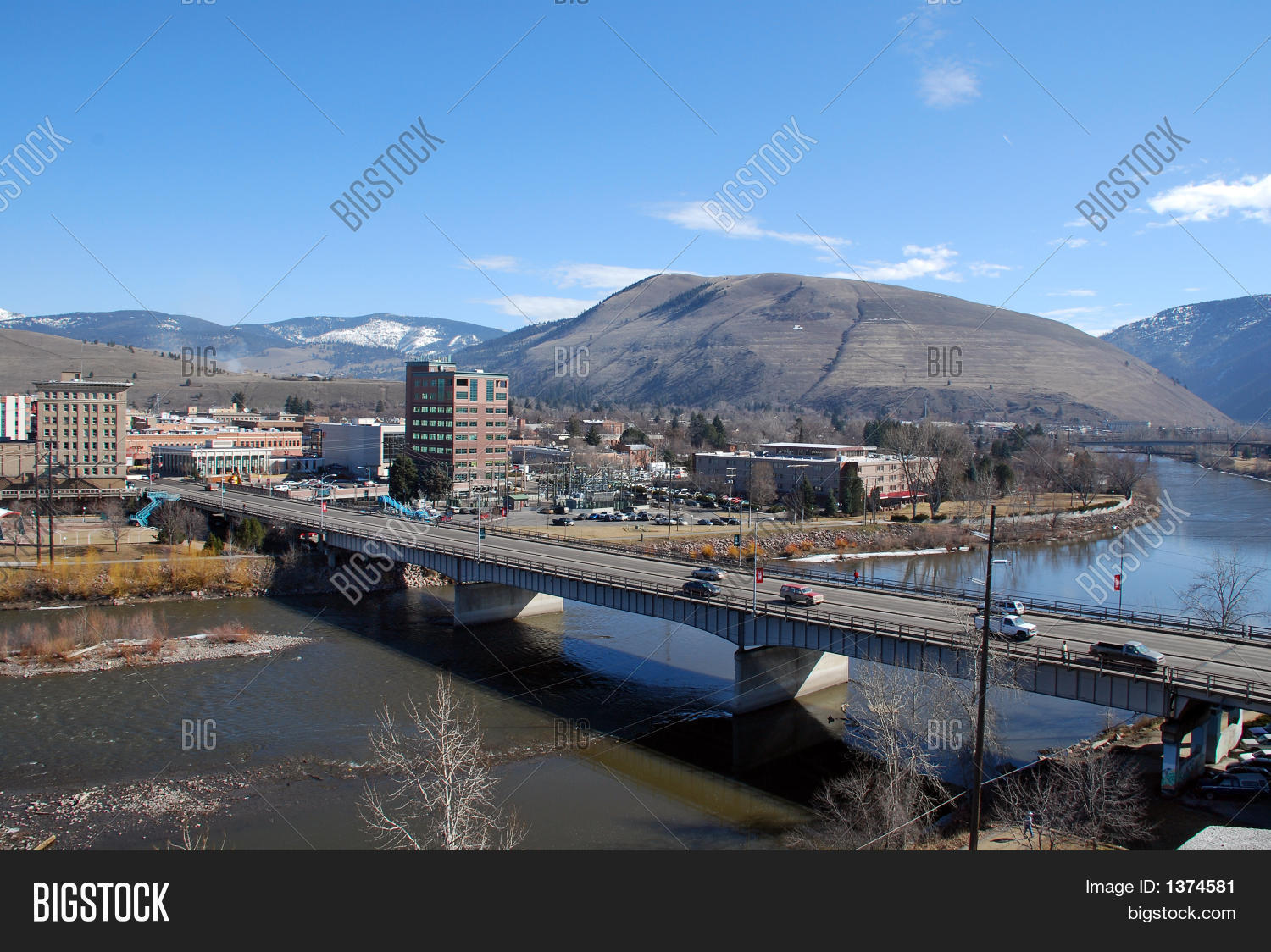 Higgins Bridge Downtown Missoula, Image & Photo Bigstock