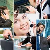image of business people  - Collage with business people - JPG 