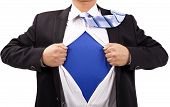 stock photo of leadership  - Businessman with courage and superman concept - JPG 