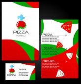 pic of restaurant  - Template of menu for Pizza Restaurant and business card  - JPG 