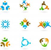picture of abstract  - Collection of abstract human icons - JPG 