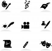 pic of science  - Classic arts icons set - JPG 