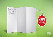 foto of restaurant  - folded  blank menu for your design - JPG 