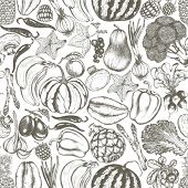 foto of food  - Seamless vintage food background - JPG 