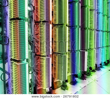 Picture or Photo of Communication and internet network server room