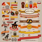 picture of holidays  - Set of Halloween retro ribbons  - JPG 