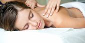 picture of health  - Beautiful young woman having a massage in a spa - JPG 