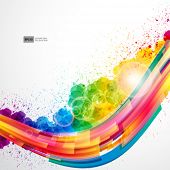 image of drip  - Abstract background forming by watercolor paint splashes - JPG 