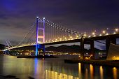 pic of bridge  - Tsing Ma Bridge at Hong kong - JPG 