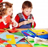 picture of brothers  - Children making card - JPG 