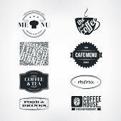 image of food  - Label set for restaurant and cafe - JPG 