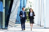 image of future  - Business people walking and talking in the street - JPG 