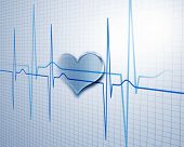 foto of pulse  - A medical background with a heart beat  - JPG 