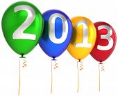 foto of future  - New 2013 Year party balloons decoration banner multicolor - JPG 