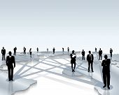 image of technology  - illustration of globalization and world wide networking people - JPG 