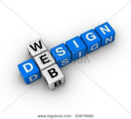 Picture or Photo of Web design (blue and white crossword puzzle series)