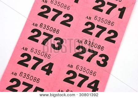 how to number raffle tickets